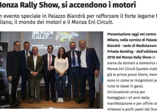 Monza Rally Show, si accendono i motori