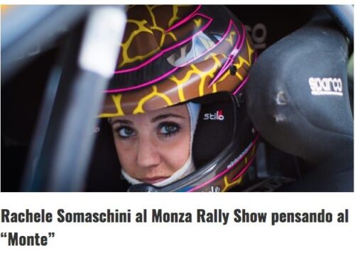 Rachele Somaschini al Monza Rally Show pensando al “Monte”