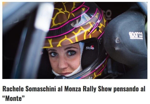 Rachele Somaschini al Monza Rally Show pensando al “Monte”