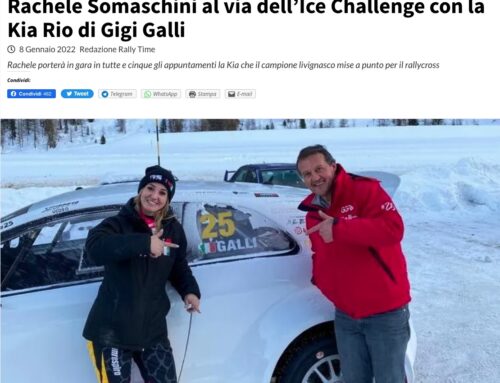 RALLYTIME.EU • Rachele Somaschini al via dell’Ice Challenge con la Kia Rio di Gigi Galli