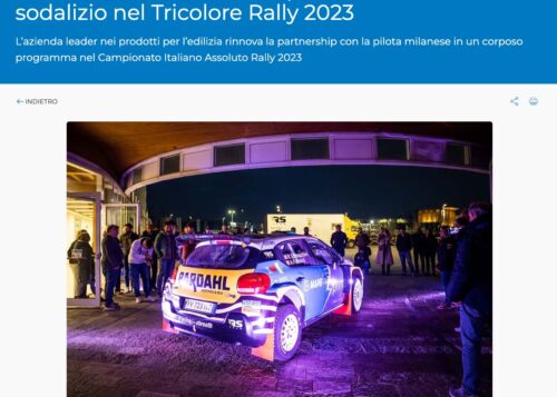 Rachele Somaschini e Mapei confermano il sodalizio nel Tricolore Rally 2023