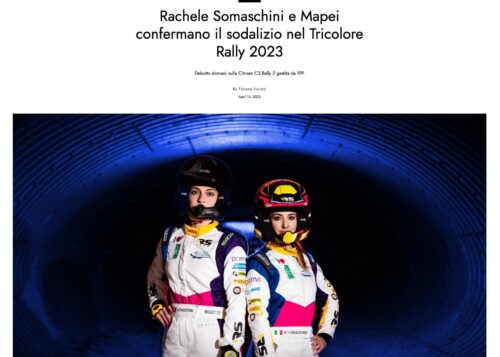 Rachele Somaschini e Mapei confermano il sodalizio nel Tricolore Rally 2023