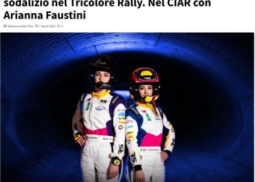 Rachele Somaschini e Mapei confermano il sodalizio nel Tricolore Rally. Nel CIAR con Arianna Faustini