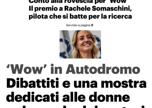 Conto alla rovescia per 'Wow' - Il premio a Rachele Somaschini, pilota che si batte per la ricerca