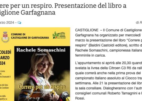 Correre per un respiro. Presentazione del libro a Castiglione Garfagnana