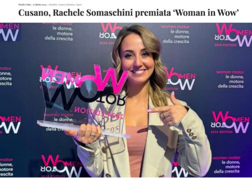 Cusano, Rachele Somaschini premiata ‘Woman in Wow’