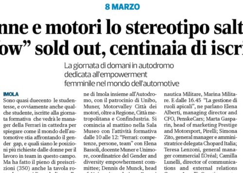 Donne e motori lo stereotipo salta Wow sold out, centinaia di iscritte