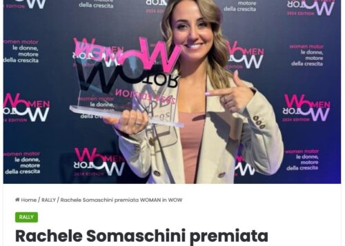 Rachele Somaschini premiata WOMAN in WOW