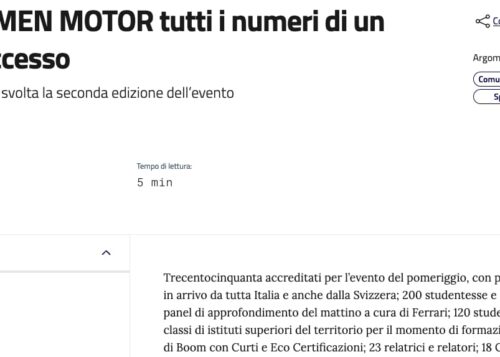 WOW WOMEN MOTOR tutti i numeri di un grande successo