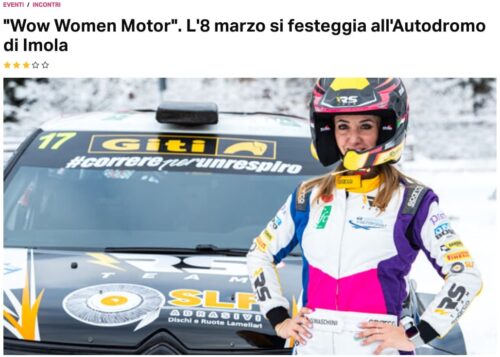 Wow Women Motor . L'8 marzo si festeggia all'Autodromo di Imola