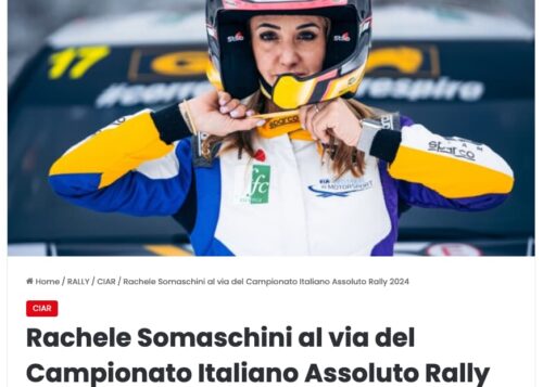 Rachele Somaschini al via del Campionato Italiano Assoluto Rally 2024