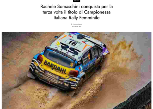 Rachele Somaschini conquista per la terza volta il titolo di Campionessa Italiana Rally Femminile