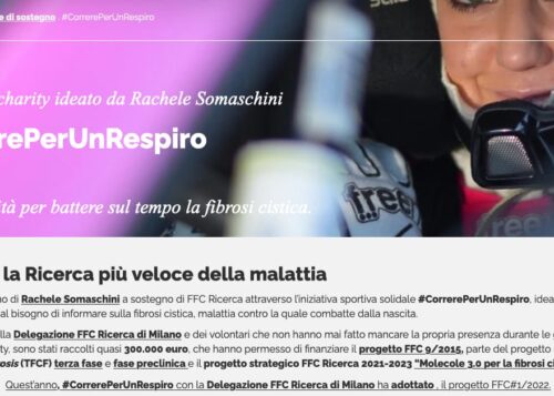 Un progetto charity ideato da Rachele Somaschini #CorrerePerUnRespiro