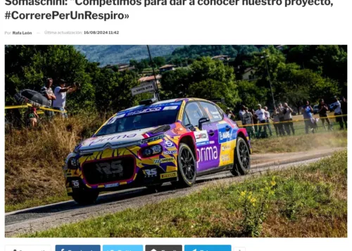 AUTOMOVILISMOCANARIO.COM • Somaschini “Competimos para dar a conocer nuestro proyecto, #CorrerePerUnRespiro