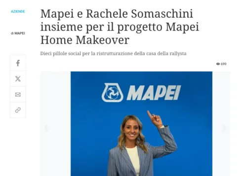 EDILPORTALE.COM • Mapei e Rachele Somaschini insieme per il progetto Mapei Home Makeover