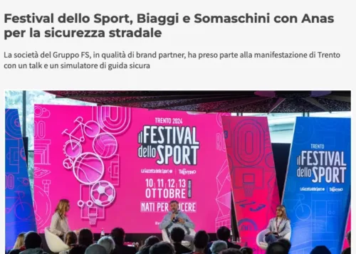 LESTRADEDELLINFORMAZIONE.IT • Festival dello Sport, Biaggi e Somaschini con Anas per la sicurezza stradale