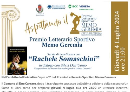 Aspettando il memo giovedi 4 luglio alle 21 incontro con la pilota di rally Rachele Somaschini a Due Carrare