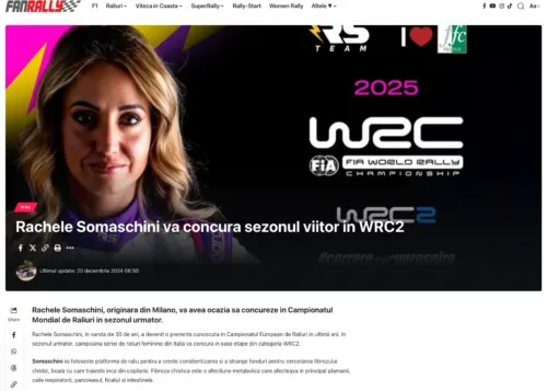 FANRALLY.RO • Rachele Somaschini va concura sezonul viitor in WRC2