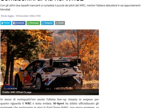 LIVEGP.IT • WRC | M-Sport sceglie Munster e McErlean, Somaschini al via nel WRC2