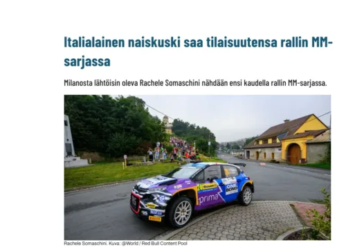 RALLIT.FI • Italialainen naiskuski saa tilaisuutensa rallin MM-sarjassa