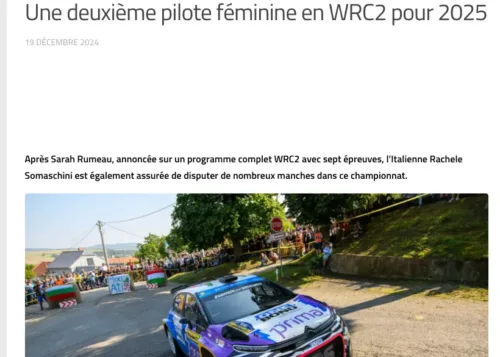 RALLYE-SPORT.FR • Une deuxième pilote féminine en WRC2 pour 2025