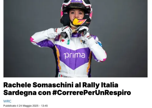 ITALIARALLY.IT • Rachele Somaschini al Rally Italia Sardegna con CorrerePerUnRespiro