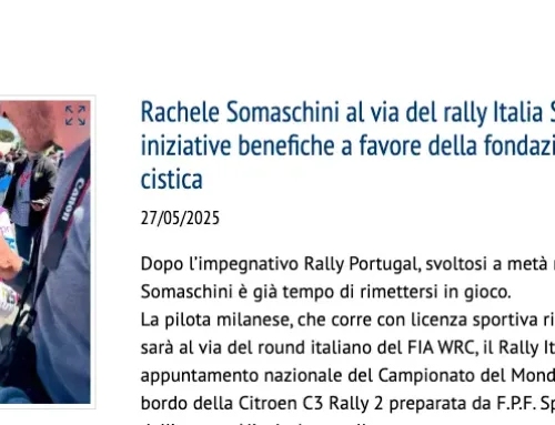 MILANO.ACI.IT • Rachele Somaschini al via del rally Italia Sardegna con iniziative benefiche a favore della fondazione ricerca fibrosi cistica