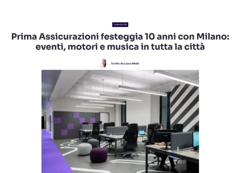 MILANOLIFE.IT • Prima Assicurazioni festeggia 10 anni con Milano eventi, motori e musica in tutta la citta