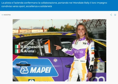 MAPEI.COM • Mapei e Rachele Somaschini una partnership “mondiale” per il 2025