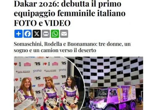 BUONASTRADA.ALTERVISTA.ORG Tre ragazze alla Dakar 2026! Buona strada Lady Truck Driver Team