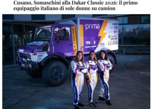 ILGAZZETTINOMETROPOLITANO.IT Cusano, Somaschini alla Dakar Classic 2026 il primo equipaggio italiano di sole donne su camion