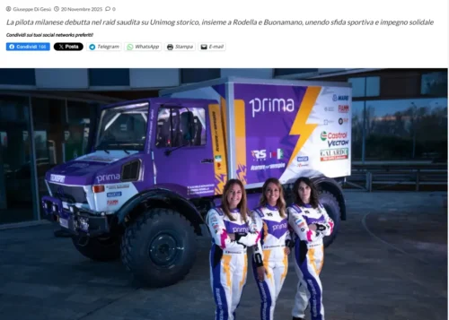 RALLYTIME.EU Rachele Somaschini affronta la Dakar Classic 2026 con un team tutto al femminile - Rally Time, tutto il rally del mondo