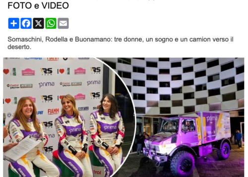TARGATOCN.IT Dakar 2026 debutta il primo equipaggio femminile italiano FOTO e VIDEO