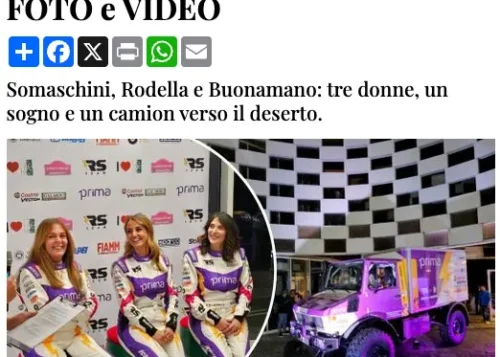 CHIVASSOGGI.IT Dakar 2026 debutta il primo equipaggio femminile italiano FOTO e VIDEO