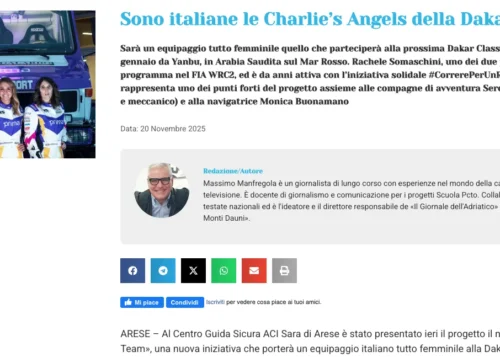 ILGIORNALEDELLADRIATICO.IT Sono italiane le Charlies Angels della Dakar 2026 - Il Giornale dellAdriatico