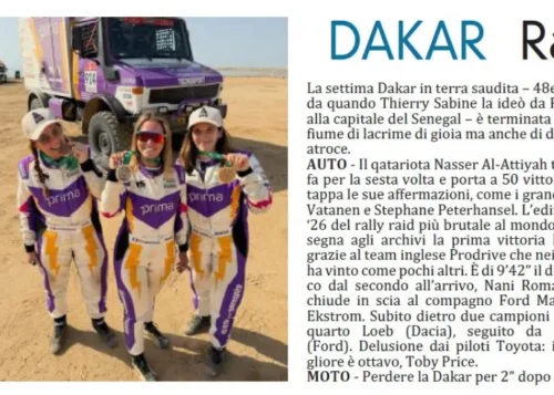 PREALPINA • DAKAR Rachele Somaschini sul podio