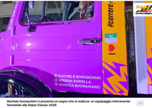RALLYLINK FACEBOOK PAGE • Rachele Somaschini ci presenta un sogno che si realizza un equipaggio interamente femminile alla Dakar Classic 2026