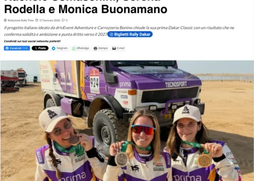 rallytime.eu ladies dakar team al traguardo della dakar classic 2026 risultato straordinario per rachele somaschini, serena rodella e monica buonamano - rally time, tutto il rally del mondo