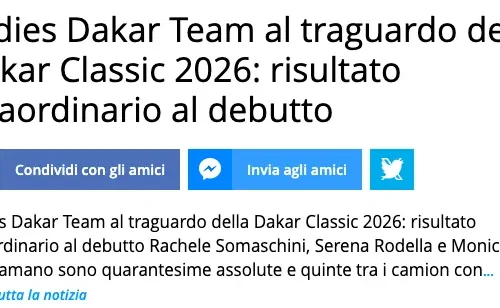 virgilio.it ladies dakar team al traguardo della dakar classic 2026 risultato straordinario al debutto